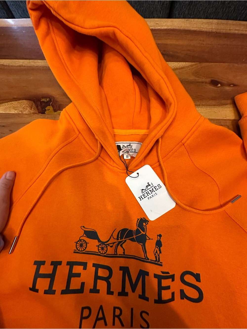 Orange Logo Hoodie - Men